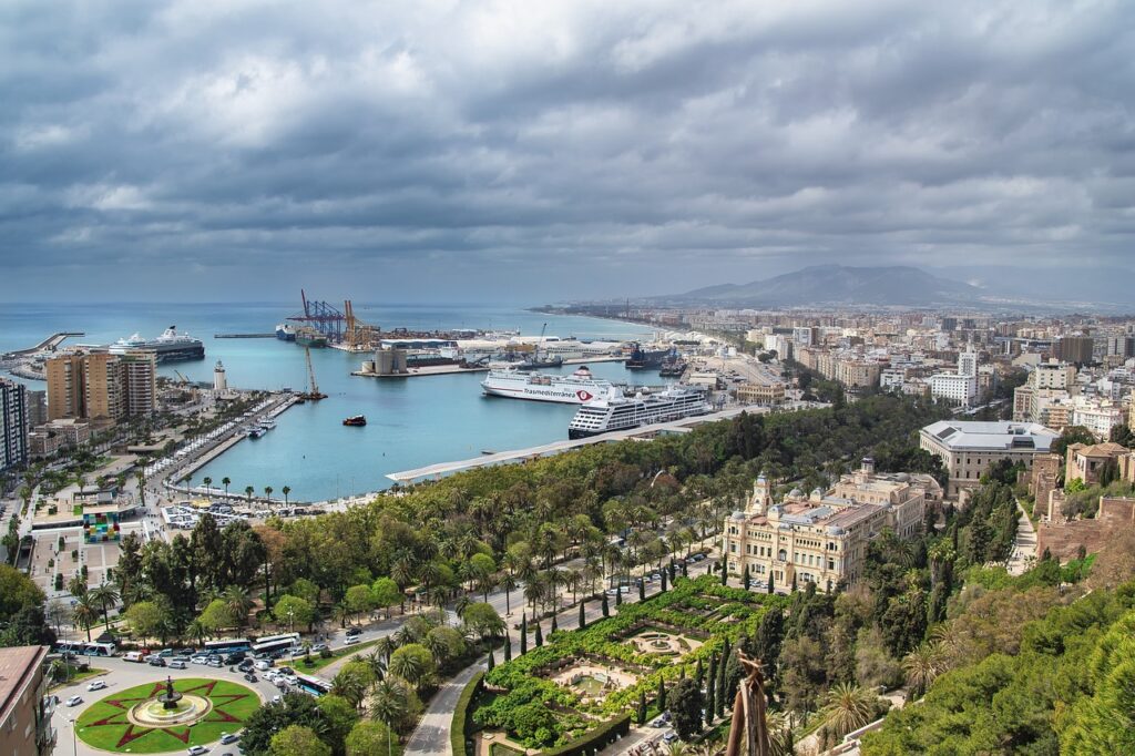 landscape, city, sea, port, malaga, buildings, darling, clouds, holiday, malaga, nature, malaga, malaga, malaga, malaga